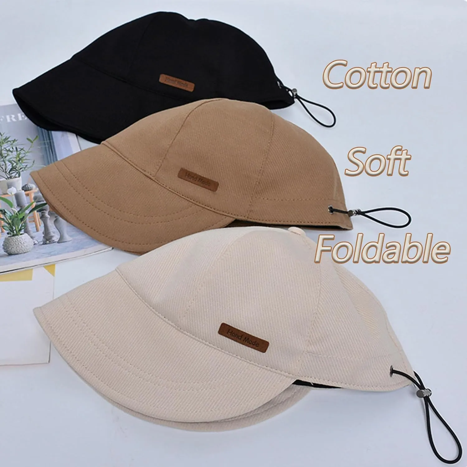 Cotton Packable Soft Sun Hat with Floppy Wide Brim for Women Spring Summer Outdoor