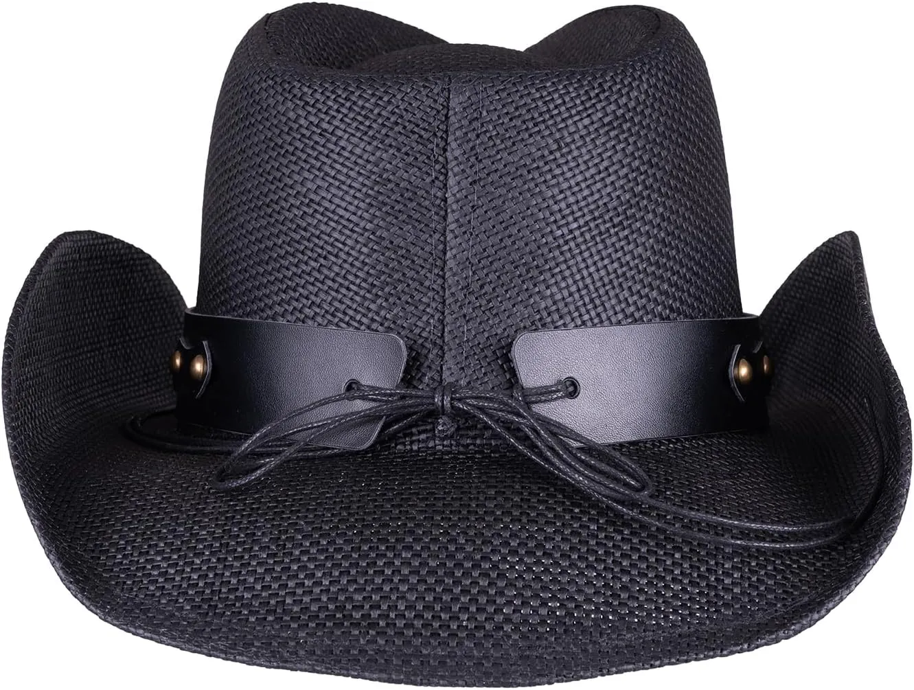 Cowboy Hat for Women Men Straw Cattleman Crease Western Hats Shapeable Wide Brim Cowgirl Hat
