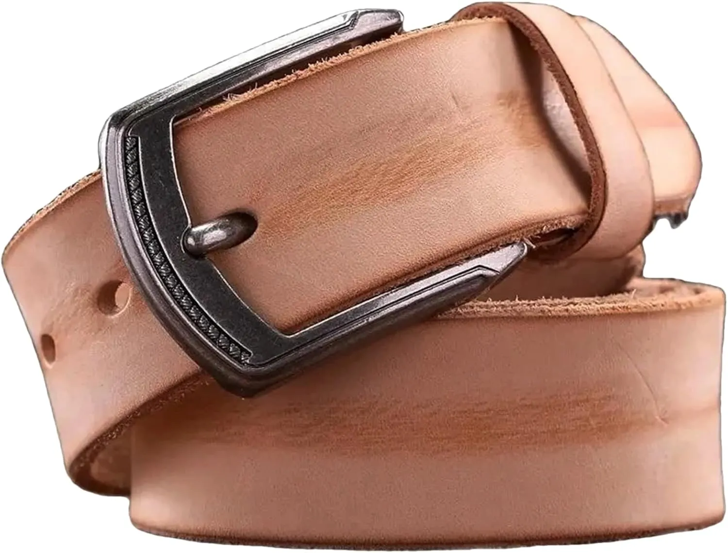 Dcvmvmn Men Business Casual Big Leather Belts Vintage Cowhide Genuine Leather Belts Accessories