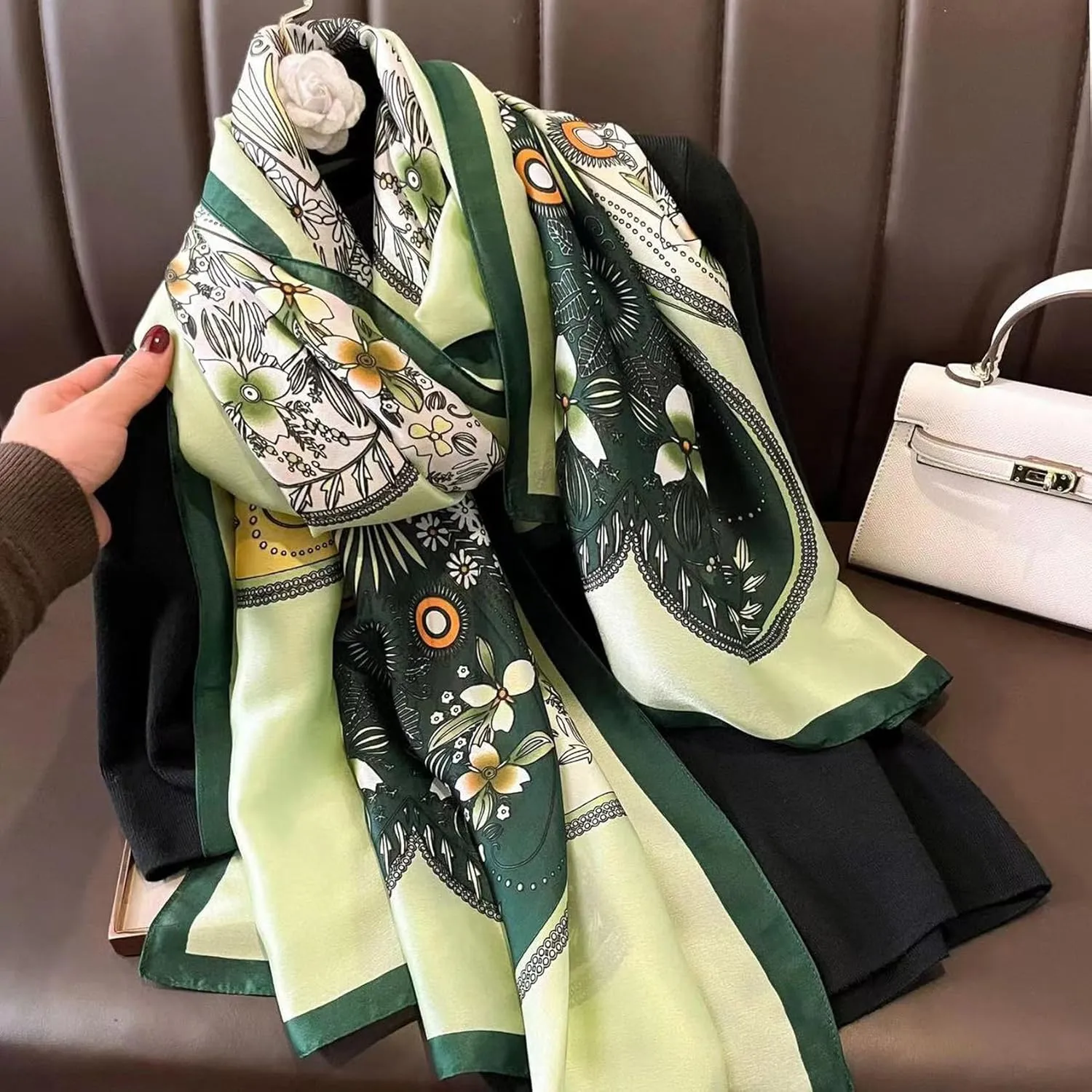 Fashion Scarves Scarf Silk Feeling Scarves Long Lightweight Sunscreen Shawls for Women