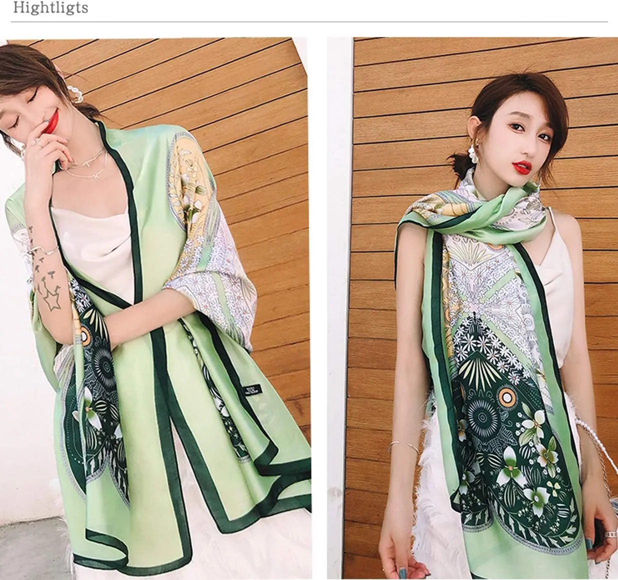 Fashion Scarves Scarf Silk Feeling Scarves Long Lightweight Sunscreen Shawls for Women
