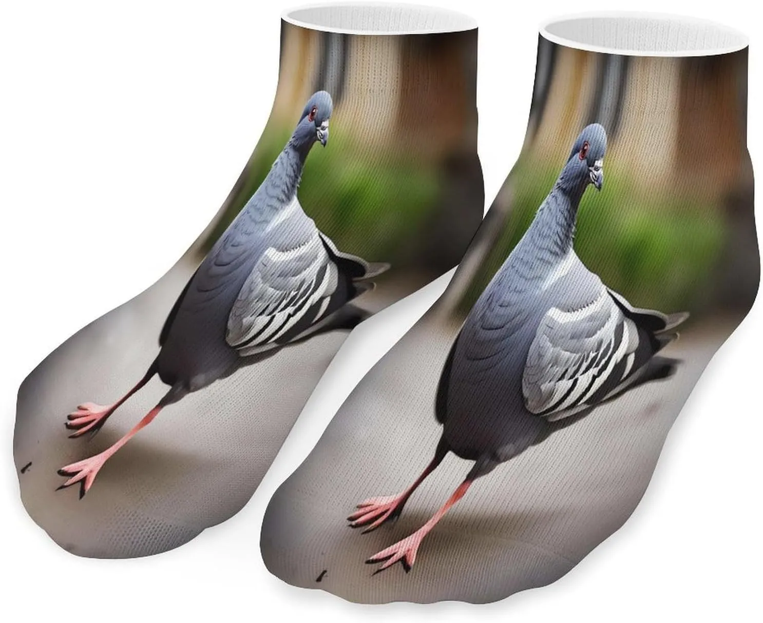 Grey Pigeon Socks Low Cut Ankle Short Sock Novelty Casual Invisible Liner Socks for Men Women