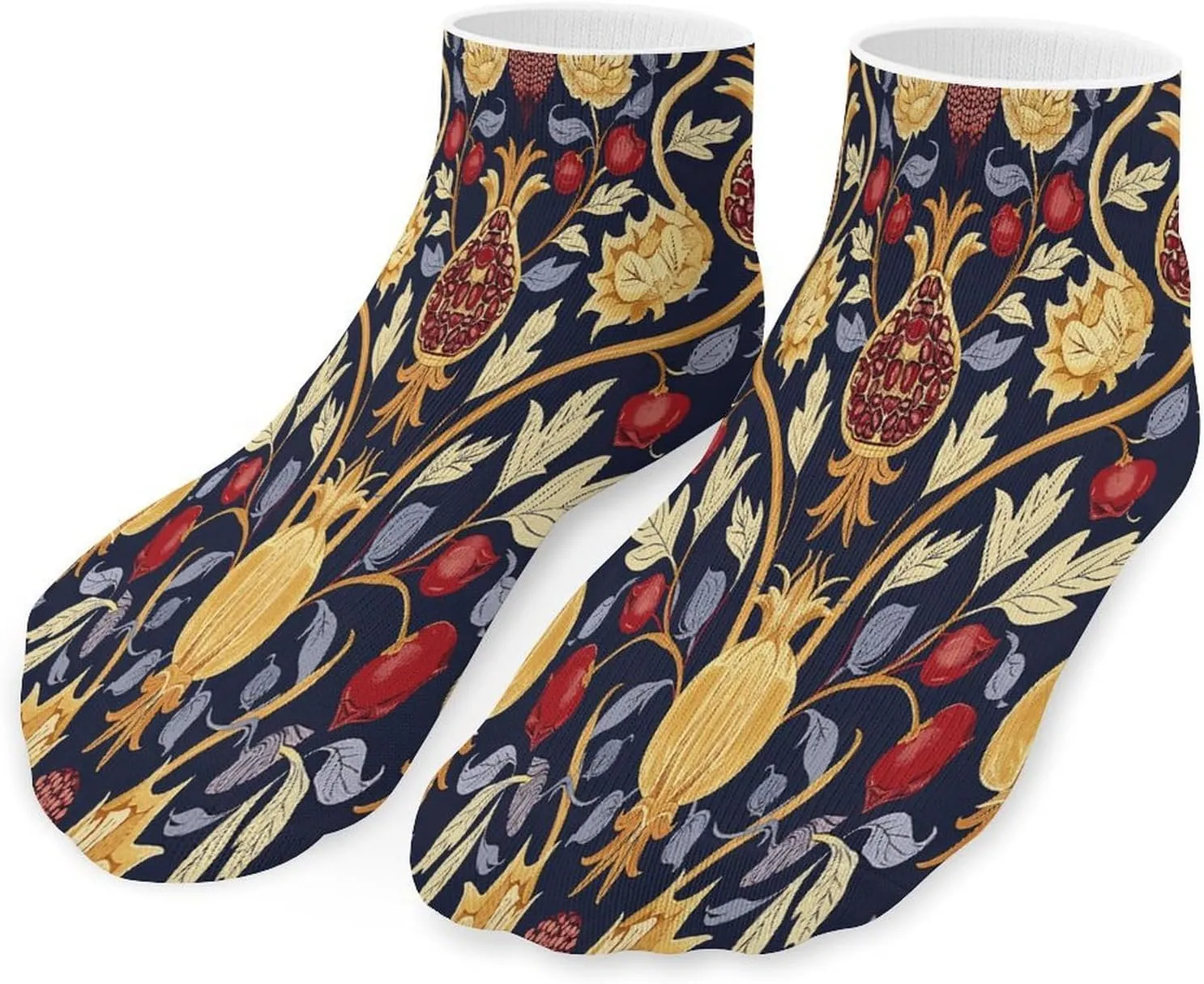 Hand Drawn Pomegranate Socks Low Cut Ankle Short Sock Novelty Casual Invisible Liner Socks for Men Women