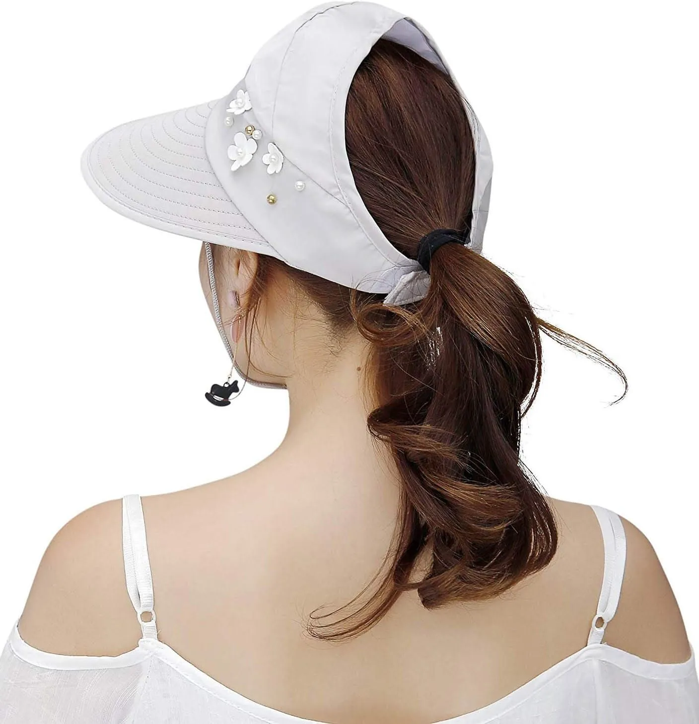 HINDAWI Sun Hats for Women Wide Brim Sun Hat UV Protection Caps Floppy Beach Packable Visor