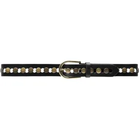 Jeans belt decorated with studs / 16068 - Black (Nero)