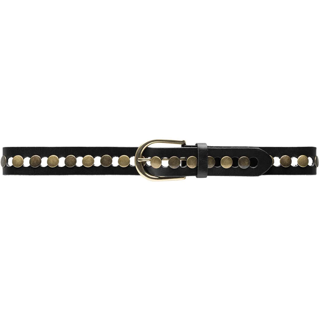 Jeans belt decorated with studs / 16068 - Black (Nero)
