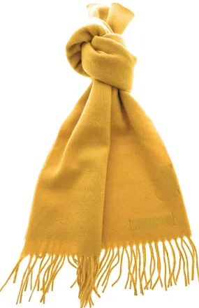 Lanvin Mustard Luxurious Modern Pure Cashmere Scarf