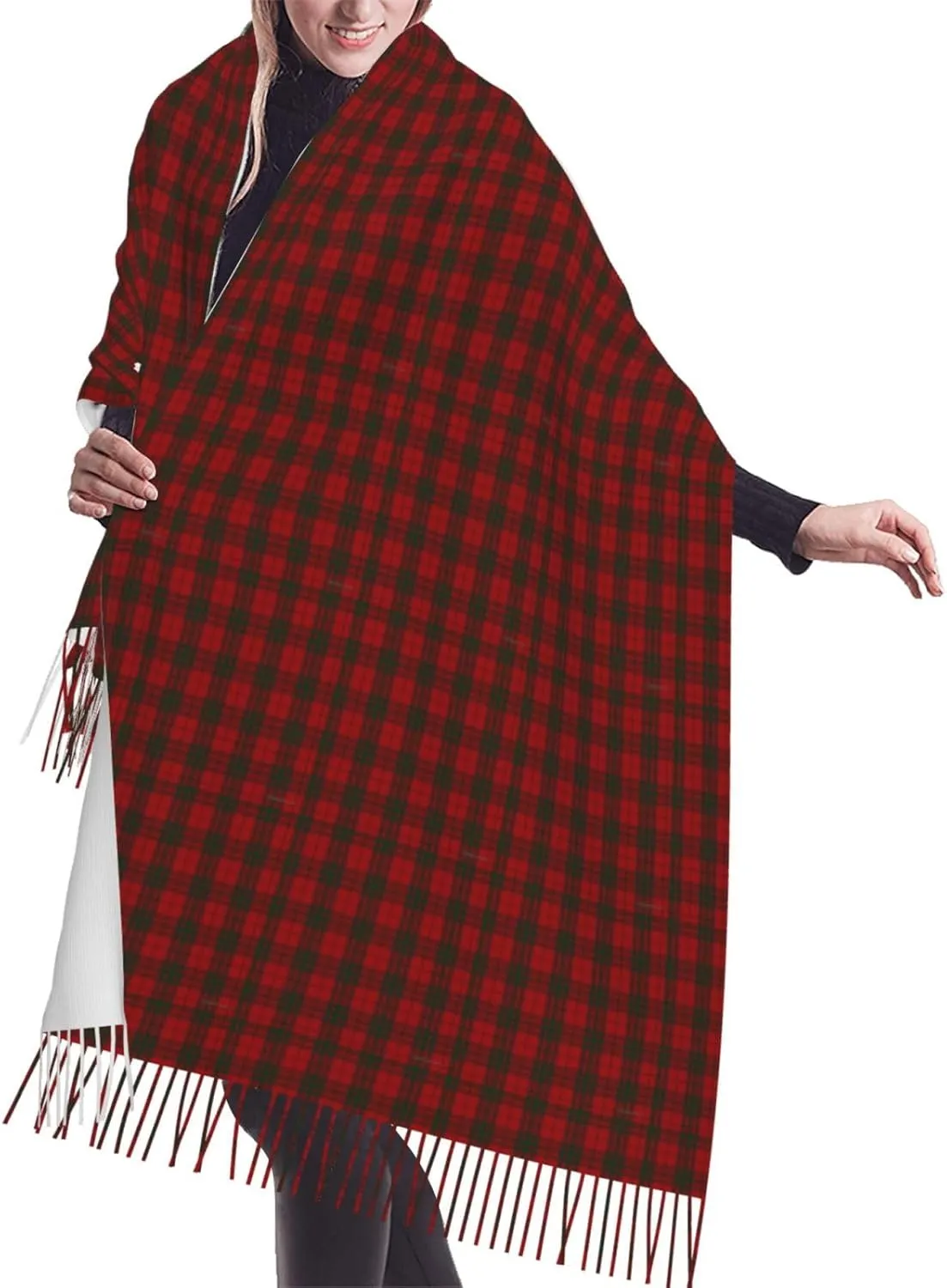 Macnab Clan Tartan Cashmere Fringe Scarf Autumn And Winter Scarves The Most Soft Classic
