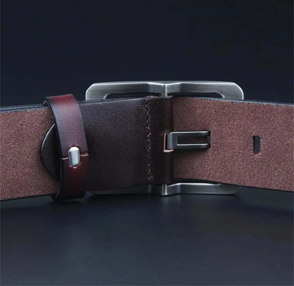 Men Summer Cow Genuine Leather Belt Adjustable Black Buckle Belt Jeans Vintage Soft Strap