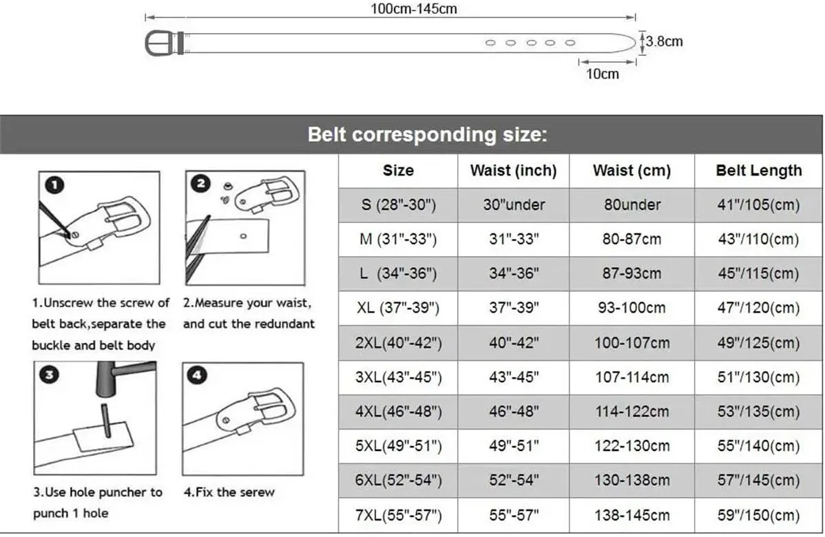 Men Summer Cow Genuine Leather Belt Adjustable Black Buckle Belt Jeans Vintage Soft Strap