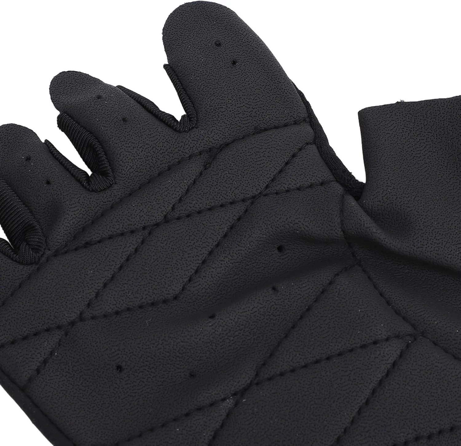 Non Slip Half Finger Biking Gloves, Thickened Road Riding Gloves with PU Leather Palm Pad for Weightlifting