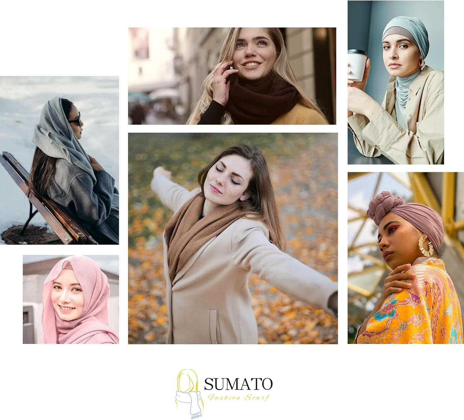 Scarf for Women Fall Winter Lightweight Big Shawl Wraps Long Women Scarves Warm Cashmere Feel Classic Soft 2 Pack