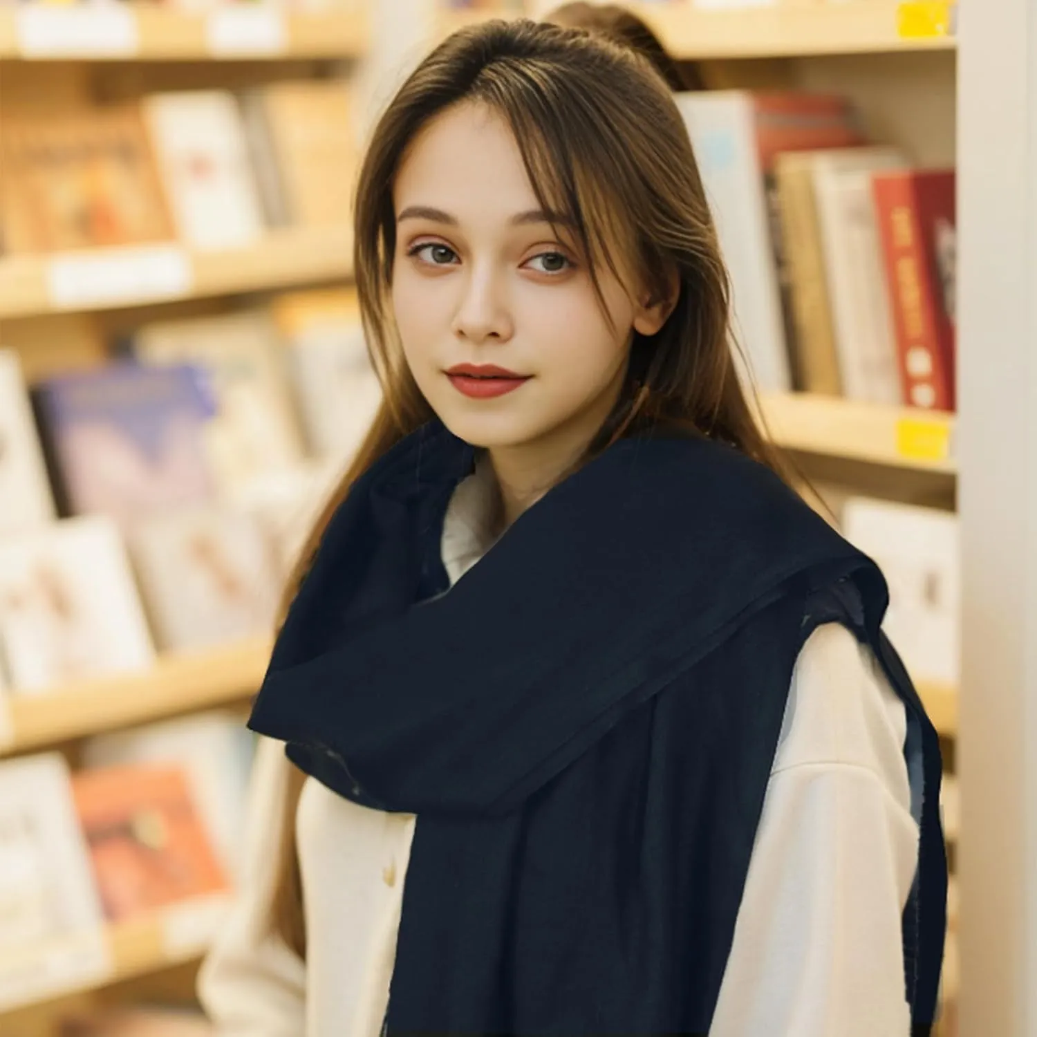 Scarf for Women Fall Winter Lightweight Big Shawl Wraps Long Women Scarves Warm Cashmere Feel Classic Soft 2 Pack