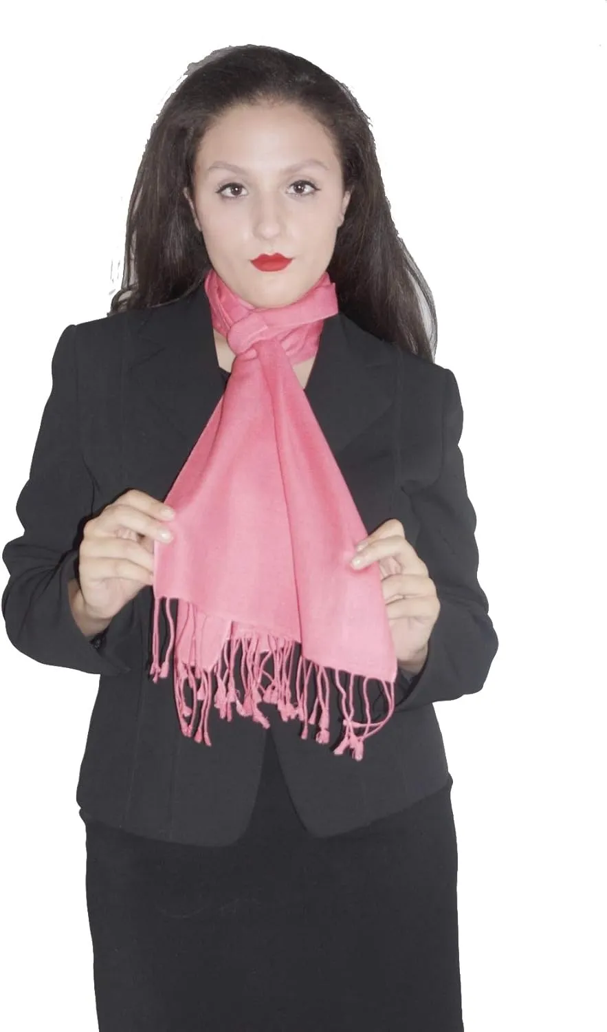 SCARF/ SHAWL- PASHMINA SCARF from Cashmere Pashmina Group (LIGHT CORAL)
