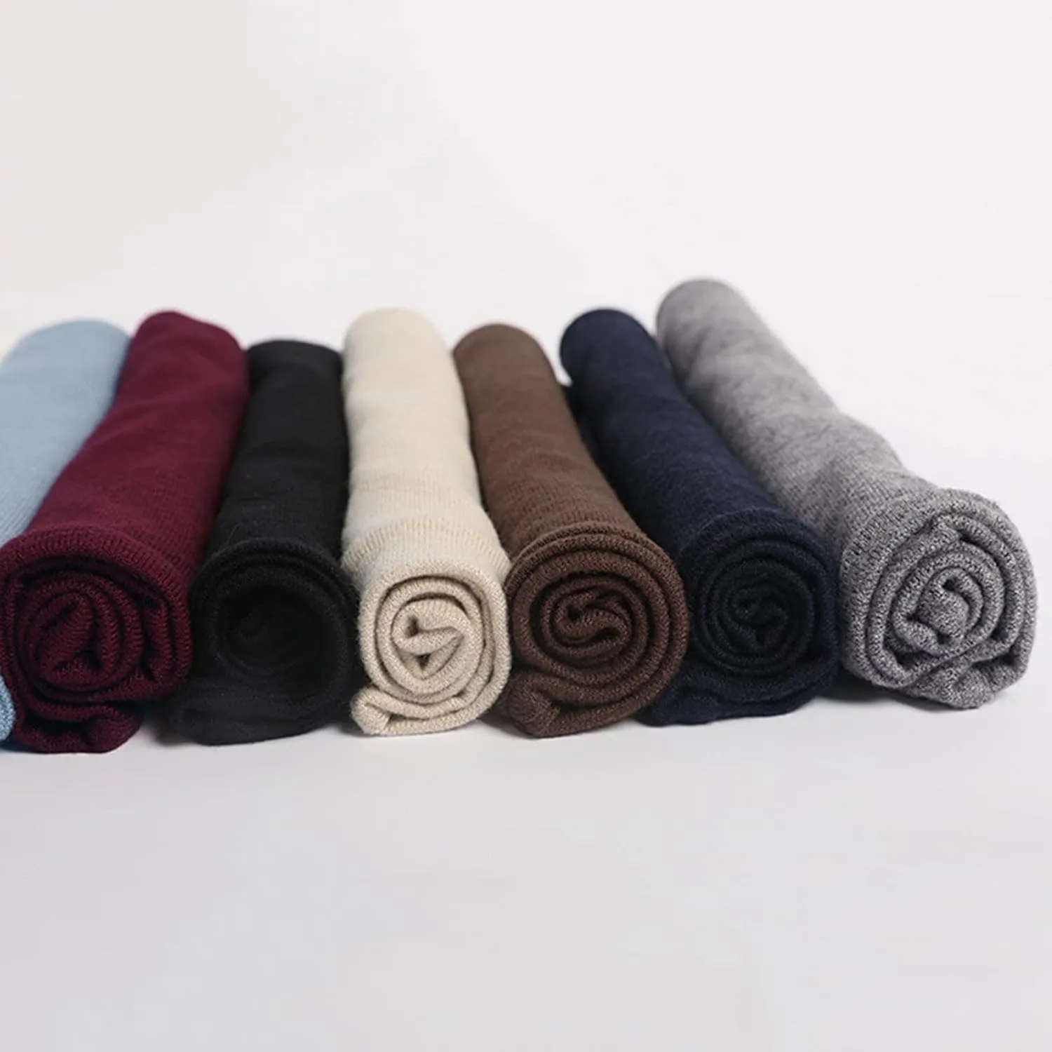 Scarf Winter for Men Women Neck Warmer Knit Wool Thick Lined Circle Loop Scarves Thermal Outdoor Windproof Gifts