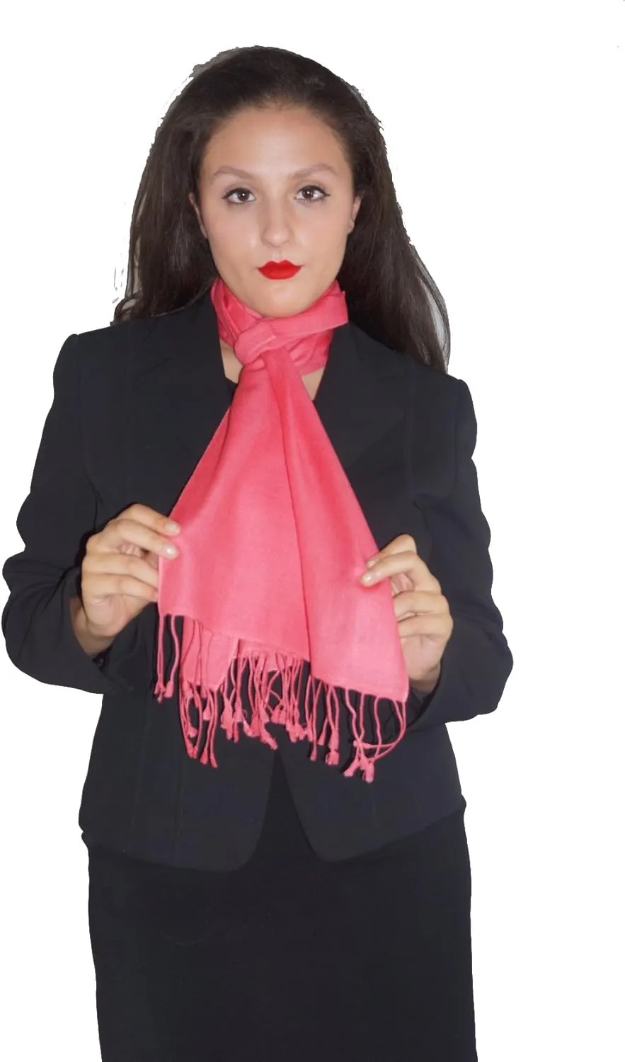 Scarf/Shawl- Pashmina Scarf from (DEEP Coral)