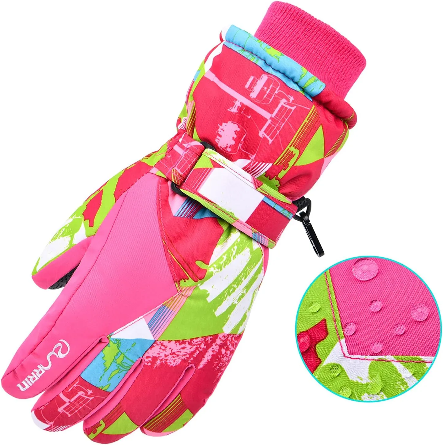 Ski Gloves - Waterproof Winter Gloves -30 for Snowboarding - Men, Women, Kids