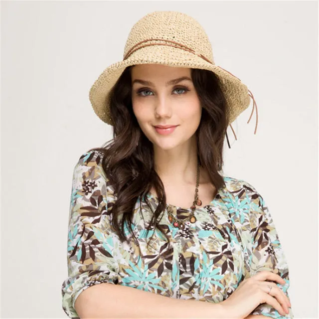 Straw folding wide Brim Sun Hat