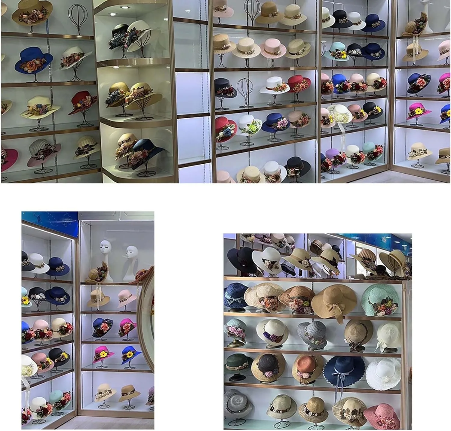 Sun Hats for Women Beach Hats Wide Brim Sun Straw Hat Handmade Flower Sun Protection Hat UV Paper Grass Flat top hat