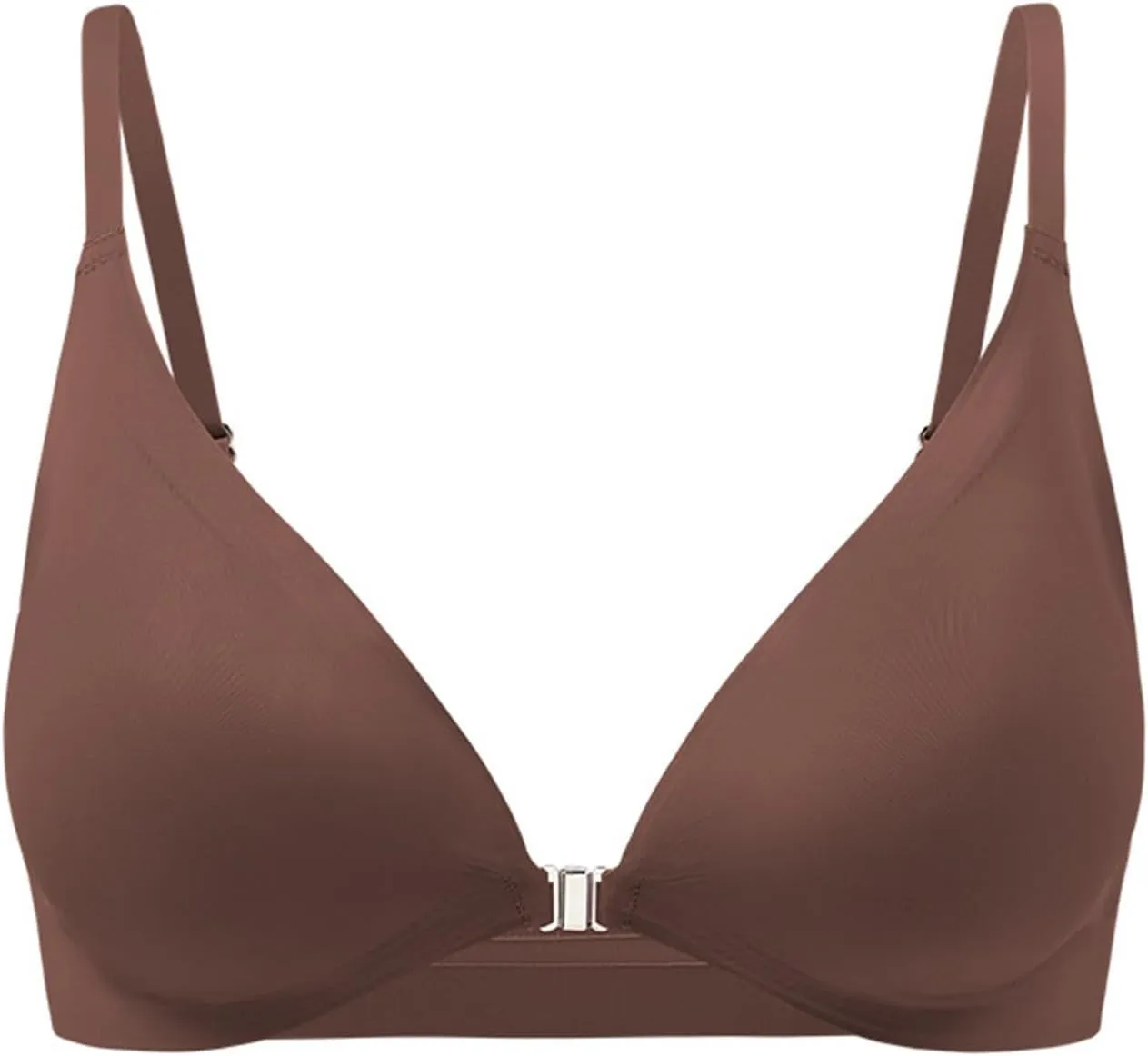 Women's Front Closure Bra No Underwire Unpadded Plus Size Bras Stretchable Straps Bra Sexy Triangle Bralettes